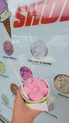 OK Ice Cream shop WTH? why does the fireweed taste and look different than usual?