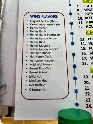 Wing flavors!