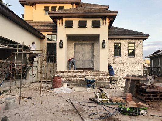 Brick work for house and stairs