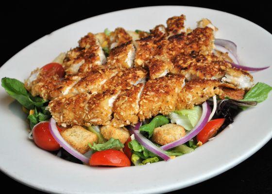 Almond Encrusted Chicken Salad