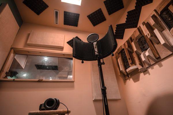 Our Studio B recording booth.