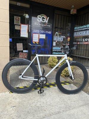 Check out our New SgvBicycles!! The Irez White with 70mm black wheels