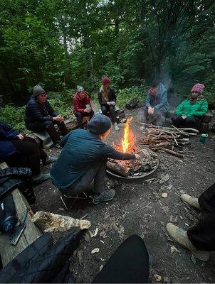 Nightly council by the fire