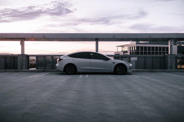 Lowered 1" w/ Eibach Springs on Tesla Model 3