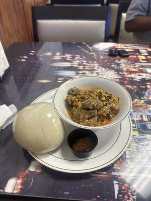 Beef Egussi & fufu