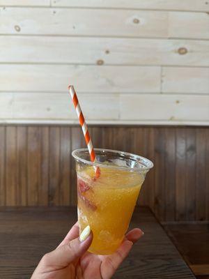 Frozen peach sangria