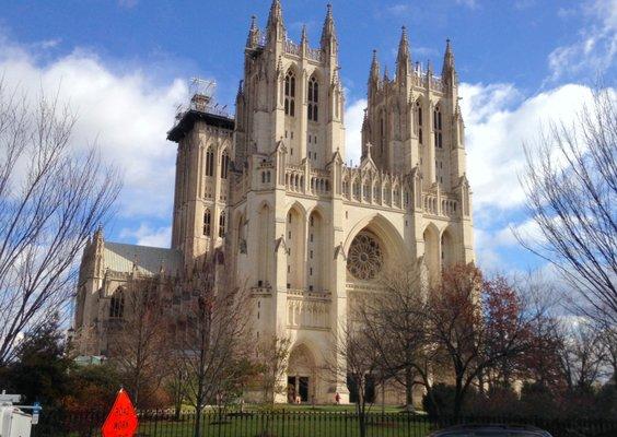 We are across the street from the famed National Cathedral and close to Georgetown