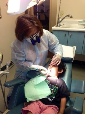 Dr. Josie is very gentle even my 3 year old son has no complain while having his teeth done.