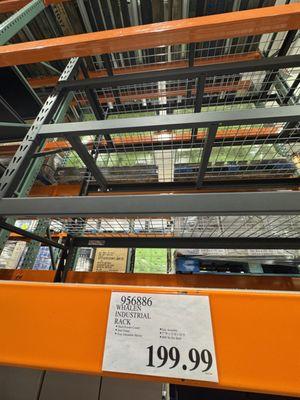 August 2024 prices - industrial rack 199.99