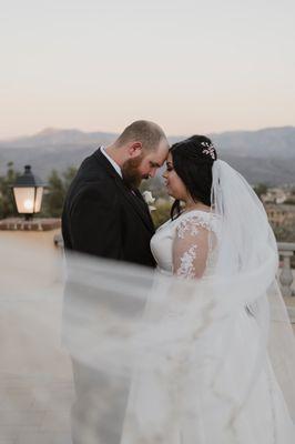 The perfect dress!! Beautiful couple!