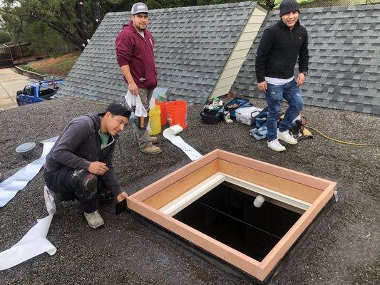 Alfredo and his team installing