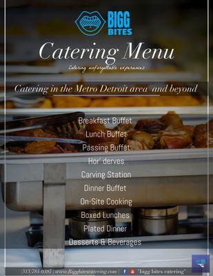 Tons of great menu options to choose from to present at your next event.