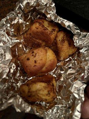 Well seasoned flavorful garlic knots