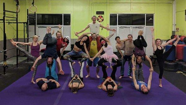 Group acro shot!  Thank you to our awesome community for your patience and commitment to fun!