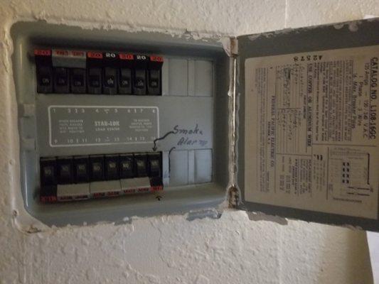 Original electrical panel from the 70's.