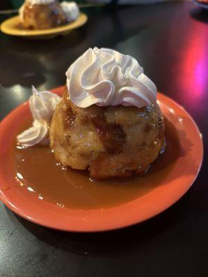 White chocolate bread pudding