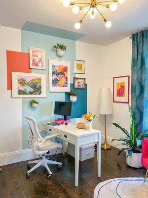 Unruly Splats CEO wanted a fun and quirky home office and I delivered!