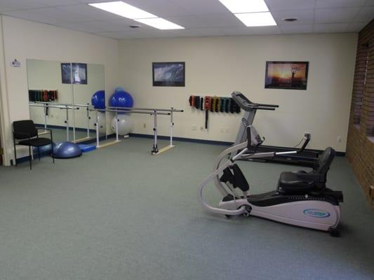 Gait training, Activities and Balance training area.