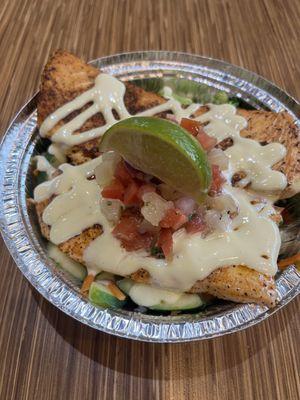 Volcano blackened salmon bowl