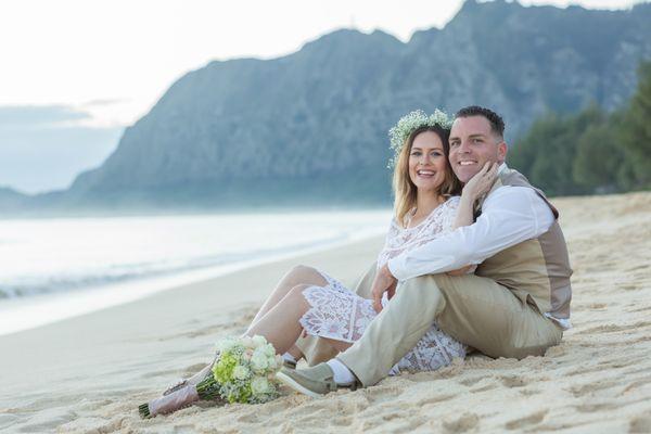 Knots & Shots Hawaii, LLC  Waimanalo Beach Wedding