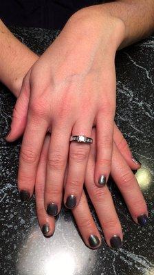 Classy grey gel polish