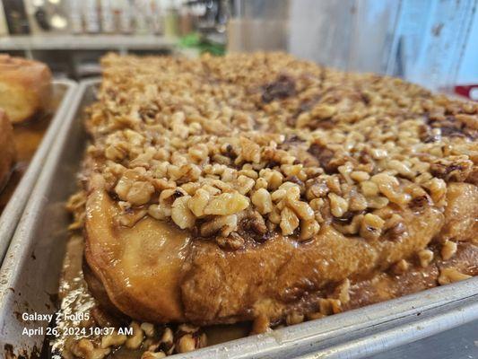 Honey pecan rolls, also kept warm next to the cinnamon rolls