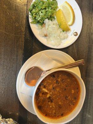 Red Menudo soup