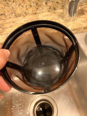 Dirty coffee filter