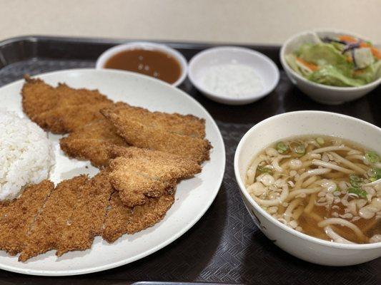 Chicken, Pork , Fish Katsu & Udon combo