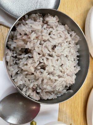 Purple and white rice