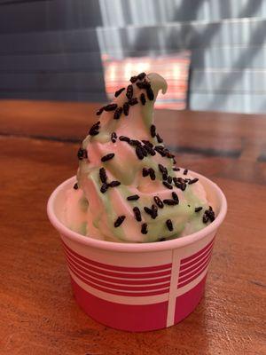 Coconut pandan soft serve (non-dairy)