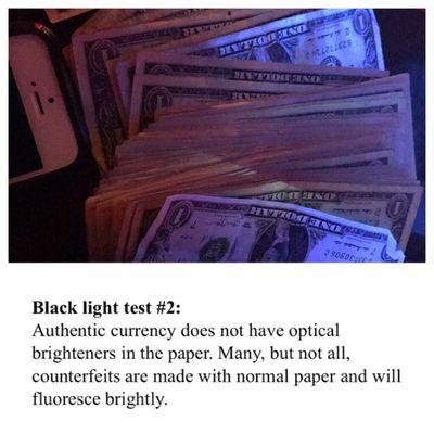 Counterfeit bills, beware