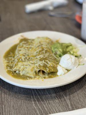 Green chili enchiladas