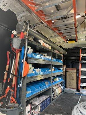 Our service trucks are fully stocked and ready to take on the job