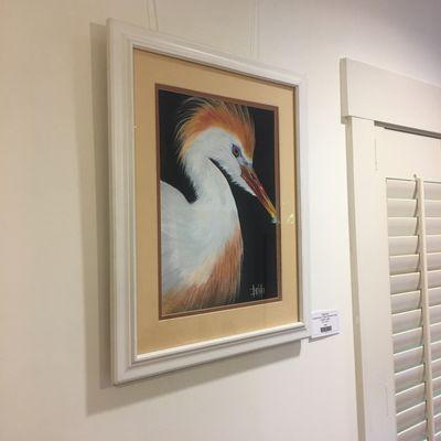 Cattle Egret-Acrylic by Bekki Ludlam