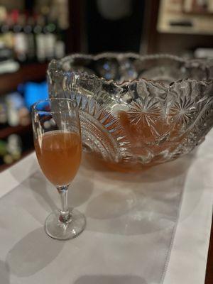 Champagne punch bowl