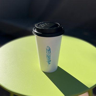 Delicious and stylish cup of coffee to go