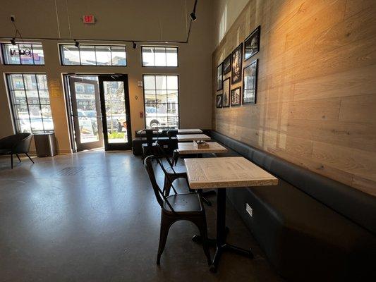 View of the dining area.