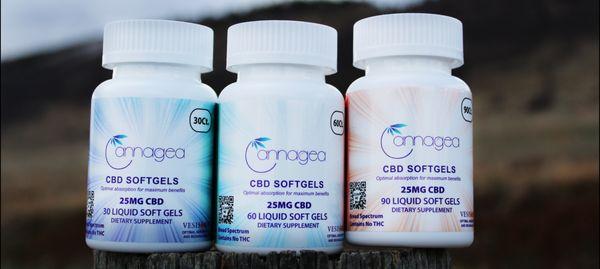 THC-Free, Broad Spectrum capsules with high bio availability.