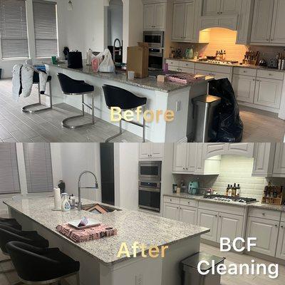 Luxury kitchen cleaning before and after