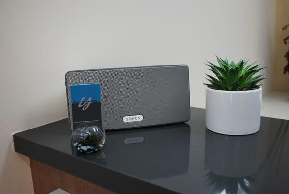 SONOS system where you can choose the music in your room