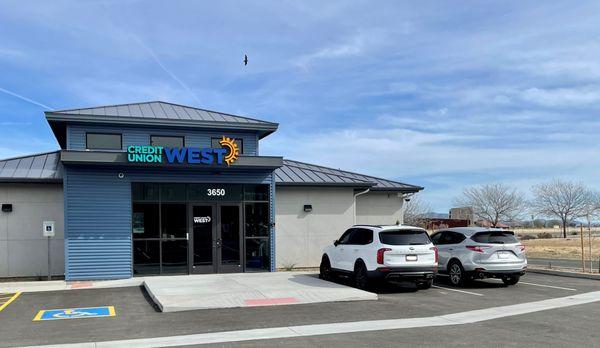 Outside Credit Union West branch in Prescott Valley.