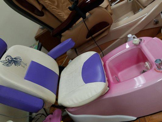 They have a kid's pedi chair!