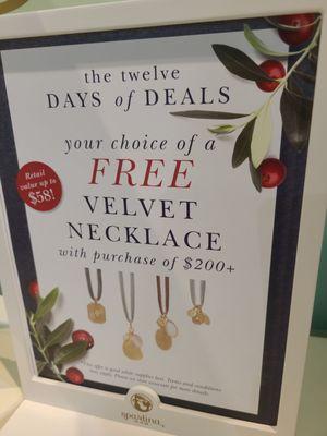 Free velvet necklace at my fave store