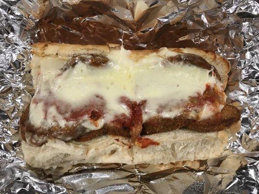 Half Eggplant Parm Sandwich