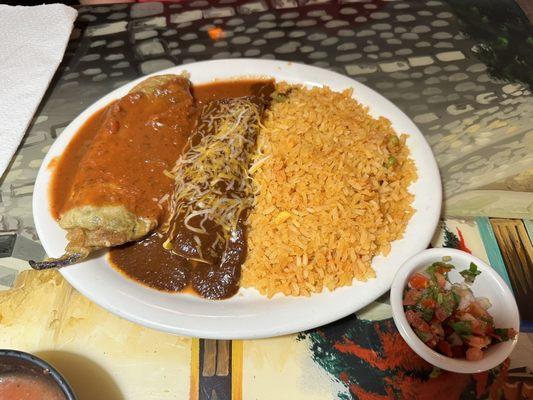 Enchilada and chili rellano