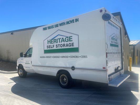 Free use of our moving truck on move in's