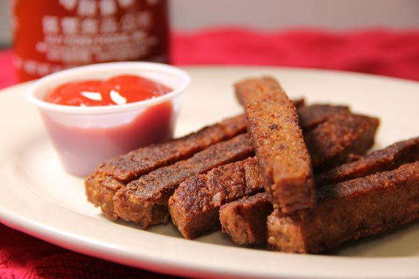 Coffee Station Scrapple Fries with Sriracha Dipping Sauce!