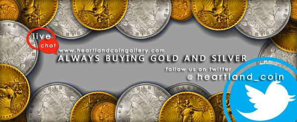 We are buying #gold and #silver daily. Visit us online at www.heartlandcoingallery.com