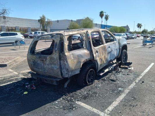 After fire . Sat on the Walmart parking lot in Mesa Arizona for 3 weeks before they even had anybody come tow it away Walmart was on my case